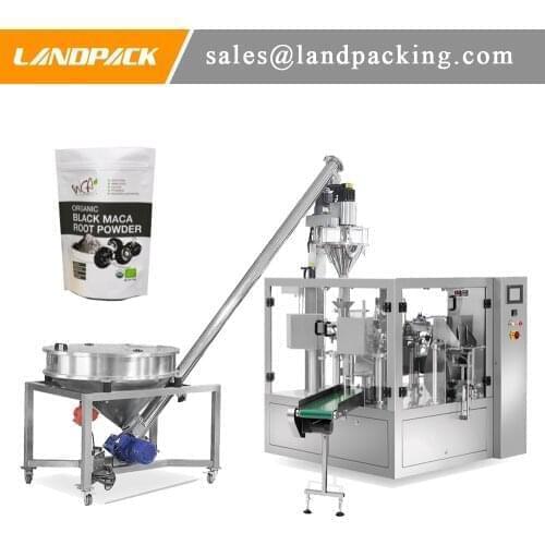 High Quality Black Maca Root Powder Premade Bag Rotary Filling Machine