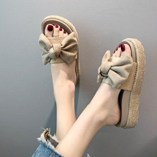 Thick-soled Sandals And Slippers Women Wear 2019 New Fashion Wild Net Red Summer Lazy Cute Ins Tide Shoes Beach