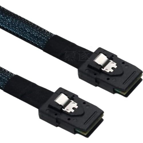 1Pc Mini SAS 36P SFF-8087 Male TO Mini SAS 36P Male Server HDD Data Transmission Cable Nylon Braid