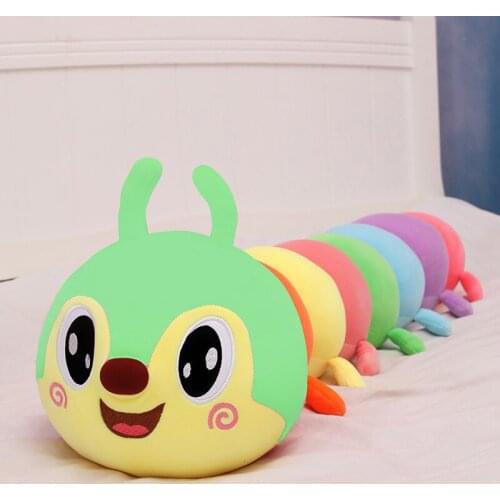 140cm Colorful Caterpillar Big Toys Plush Toy Doll PP Cotton Soft Caterpillar Doll Sleeping Pillow Toys for Children Adult Gifts