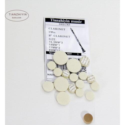 17Pcs Clarinet Pads Woodwind Instruments Part and Accessories Pads Replacement