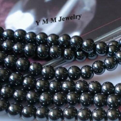 200pcs Fashion Hematite Beads 8mm Round Loose Beads For Bracelet DIY Accessory Wholesale