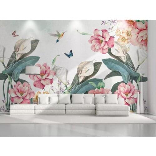 CJSIR Custom Modern Plant Flower Wallpaper for Bedroom Walls Papel De Parede 3d Photo Mural Wall Papers Home Decor Painting
