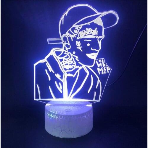 Singer 3d Night Light Creative Colorful Gift Commemorative Night Lamp Cross Border Exclusive Decoration Kids Lamp