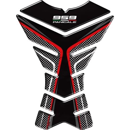 3D Resin Motorcycle Tank Pad Protector Case for Ducati 959 Panigale Corse Decals