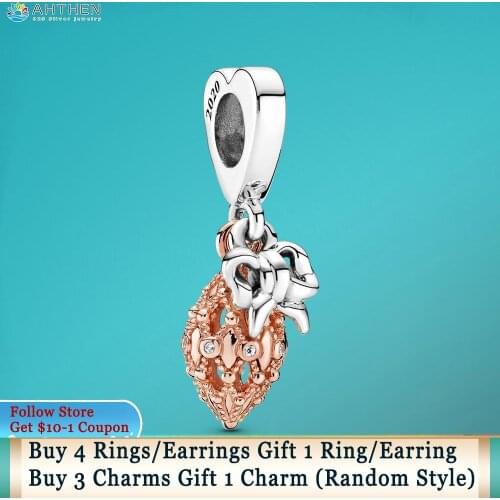 Ahthen 925 Sterling Silver Beads 2020 Limited Edition Holiday Ornament & Charm Gift Set Charms fit Original Pandora Bracelets