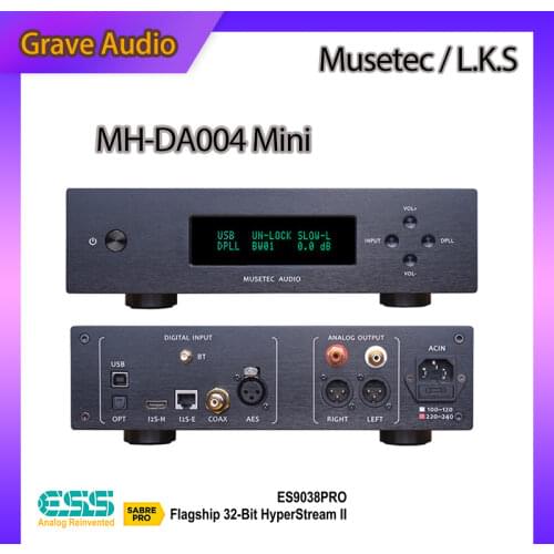 L.K.S Audio MH-DA004 Mini ES9038pro Flagship DAC Audio Decoder USB Audio Decoder AES/coaxial/I2S