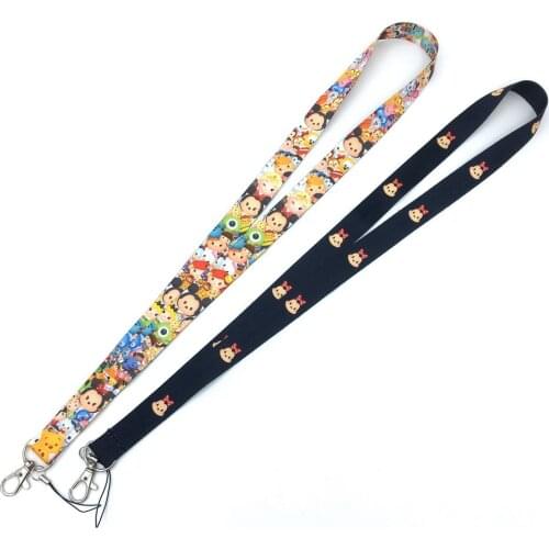 Disney Cute Cartoon Figure Minnie Mickey Pooh Mobile Phone Lanyards Straps ID Card Holders Key DIY Hang Accessories Gift Decor