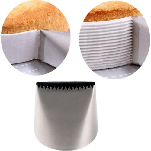 Extra Large Double-Sided Design Single Face Gear With Toothed Cream Brush Mounting Mouth Flat Top Filling For Cake Baking A1680