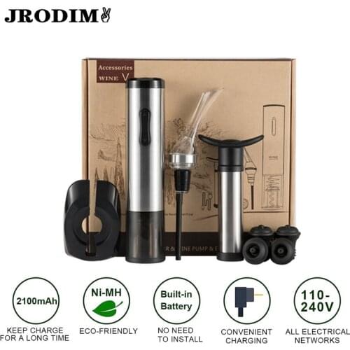 Electric Wine Opener Set USB Charging Wine Champagne Opener Automatic Wine Corkscrew Wine Bottle Opener Suit Kitchen Bar Tools