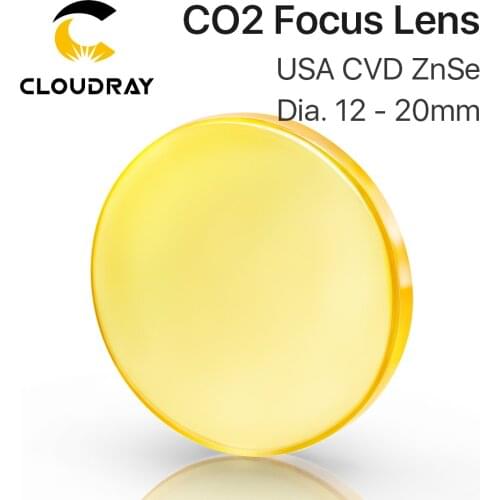 Cloudray USA CVD ZnSe Focus Lens Dia. 12mm FL 38.1/50.8mm 1.5"/2" for CO2 Laser Engraving Cutting Machine Free Shipping