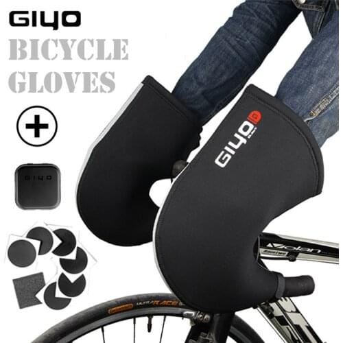 GIYO Winter Outdoor Sport Cycling Gloves Wind Rainproof Handlebar Mittens MTB Mountain Road Bike Cycling Gloves Gel Full Finger