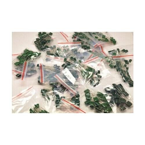 Polyester film capacitor kits total 620pcs 31values each 20pcs 100V2A102J-2A822J commonly used