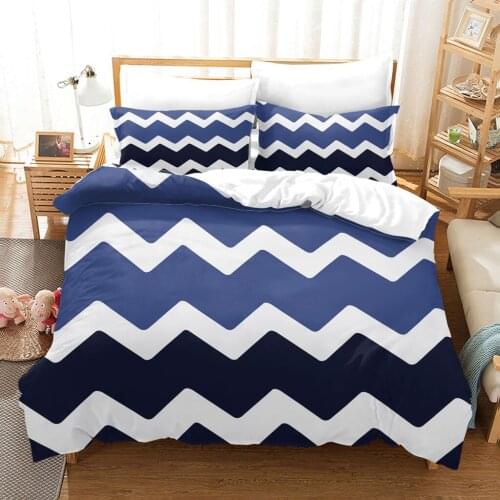 Stripe Bedding Set Bed Nordic Cover Solid Color Duvet Covers Bedroom Comforter Sets Three-Piece Set Quilt Cover Sheet