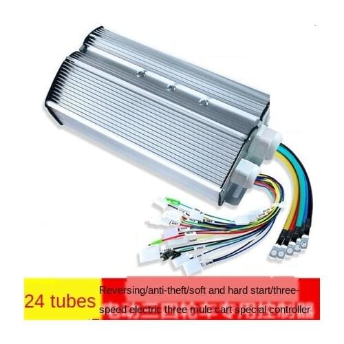 Electric Tricycle Controller 24 Tube 1200w1500w60v72v Electrical Intelligent Mule Cart Brushless Motor Universal YG467K2060