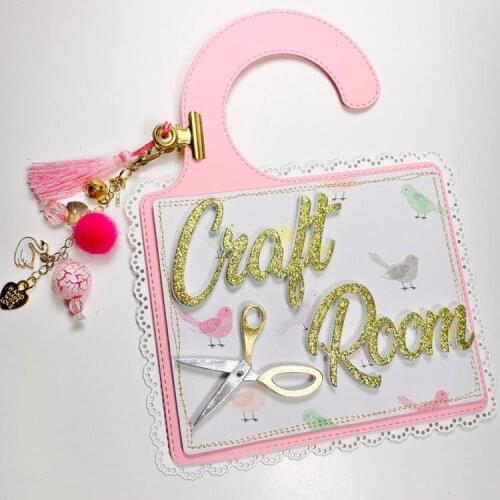 KSCRAFT Craft Room Door Hanger Metal Cutting Dies Stencils for DIY Scrapbooking Decorative Embossing DIY Paper Cards