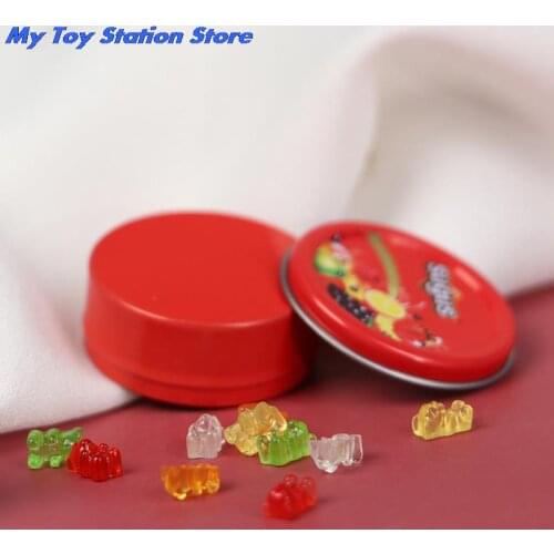 Dollhouse Miniature Candy Box Mini fruit Chocolate Snacks Candy Box Pretend Play Food for Doll House Kitchen Toy Accessories