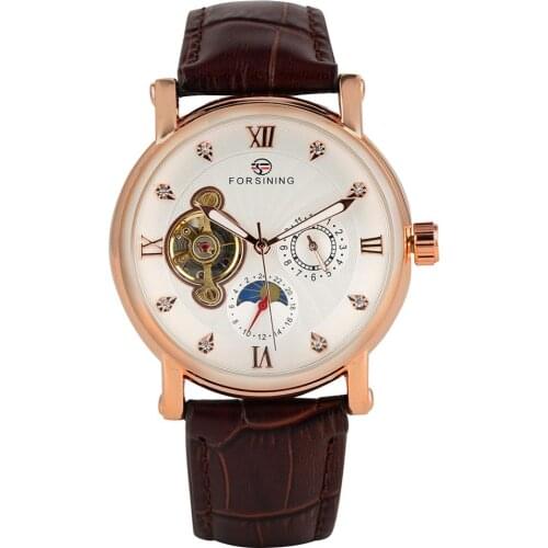 Mens Wristwatch Transparent Automatic-self-winding Mechanical Watch Durable Stainless Steel Skeleton Luxurious Luminous Pointer