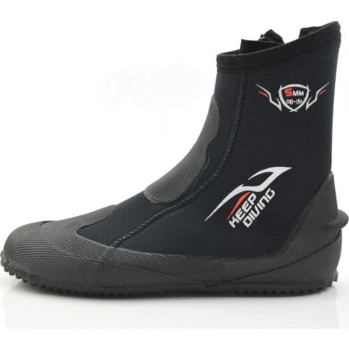 Neoprene Scuba Diving Boots Water Shoes Vulcanization 5MM Winter Cold Proof High Upper Warm Fins Spearfishing Shoes