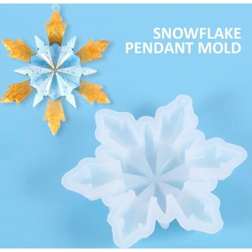 Transparent Silicone Snowflake Pendant Mold Crystal Epoxy Resin Molds Jewelry Crafts Tool DIY Handmade Jewelry Making Tool Mold