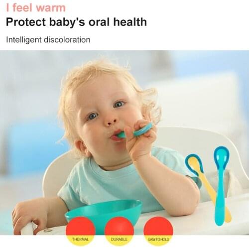 Baby Utensils Children Sensory Spoon Soft Tip Long Grasping Handle Flatware Medicine Solid Eating Children Food Feeding Supplies