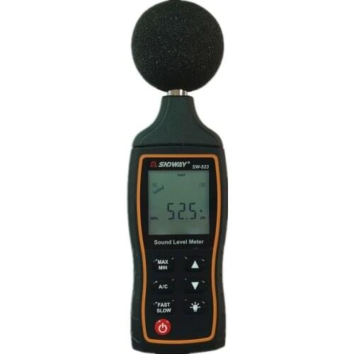SNDWAY SW-523 LCD Digital Noisemeter Sound Level Meter 30-130dB Noise Volume Measuring Instrument Decibel Monitoring Tester