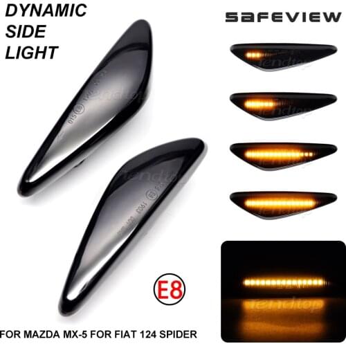 LED Dynamic Blinker Sequential Side Marker Light Turn Car Lamp For Mazda 6 Mazda6 GH Mazda5 CW Premacy RX-8 MX-5 Fiat 124 Spider