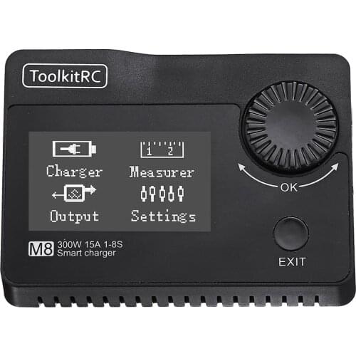 ToolkitRC M8 DC 300W 15A Battery Balance Charger Discharger for 2-8S Lipo Battery RC FPV Drone