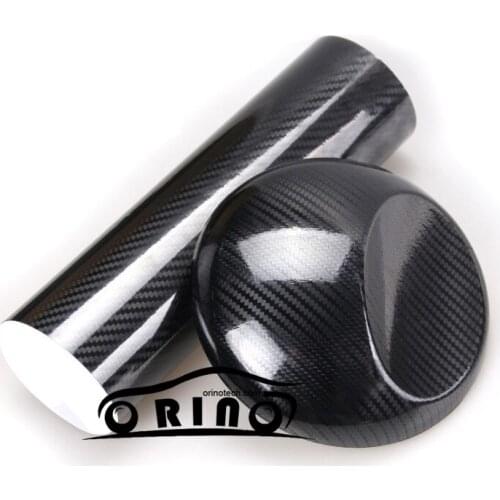 10/20/30/40/50CM Car Styling High Glossy 5D Carbon Fiber Vinyl Wrap Film Adhesive Motorcycle Car Sticker Decal Wrapping