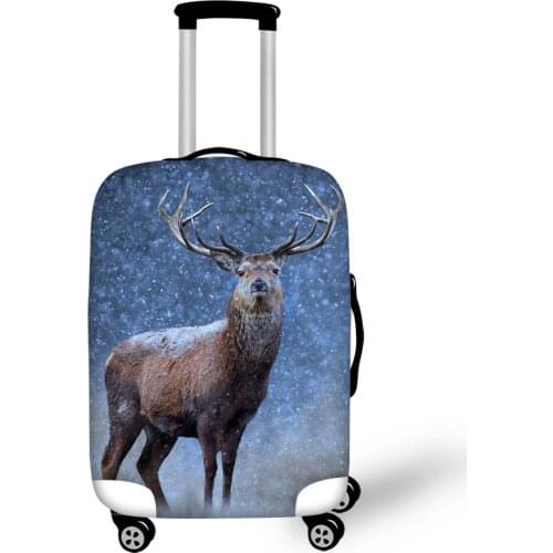 HaoYun Water-proof Suitcase Cover Cartoon Deer Pattern Luggage Cover Cute Animal Prints Elastic Dust-proof Luggage Protector