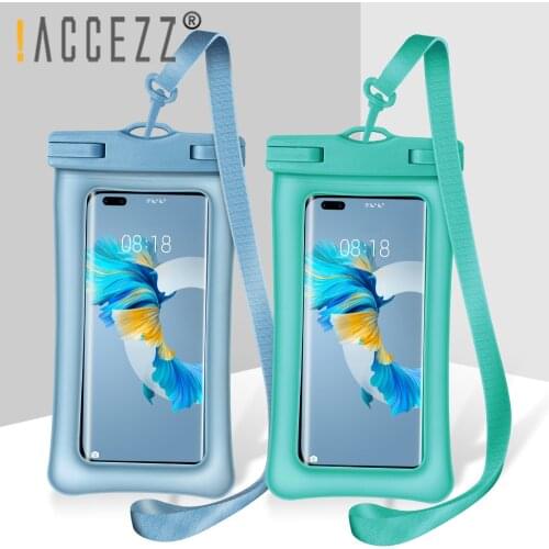 !ACCEZZ Airbag Waterproof Pouch Case For iPhone 12 11 Samsung Huawei Xiaomi Redmi Cover Swimming Bag Sealing IPX8 Water proof