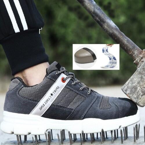 Safety Shoes For Men and Women Steel Toe Cap Wear-Resistant Breathable Anti-smashing Puncture Work Shoes Male Construction Shoes