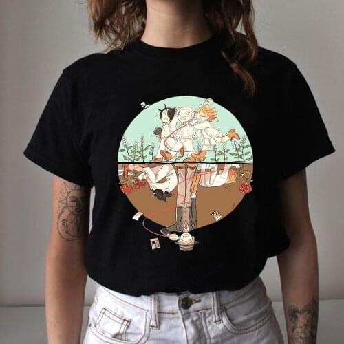 Harajuku Anime the Promise Neverland T Shirt Women Top Tee Female