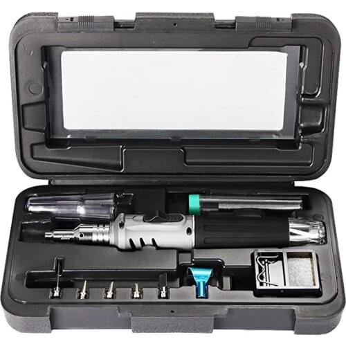10-In-1 Gas Soldering Iron Case Set Multifunction HS-1115K Butane Lighter Spray Gun Set Welding Equipment