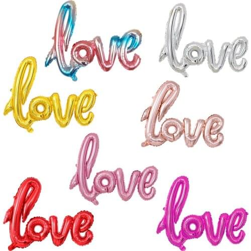 108cm Ligatures LOVE Letter large size Foil Balloon Anniversary Wedding Valentines Day Party Decoration Photo Props Supplies
