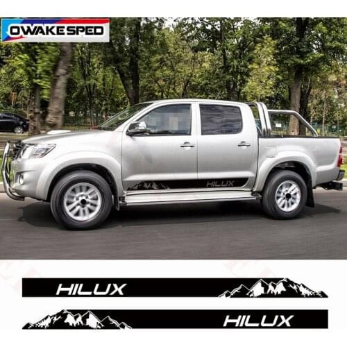 Car Sticker For Toyota Hilux Vigo Revo Rocco Sport Stripes Auto Door Side Skirt Decor Decals Automobile Exterior Accessories