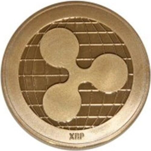 2 pcs Sample order Ripple coin XRP 24K real gold platec badge 40 mm brand new souvenir coin
