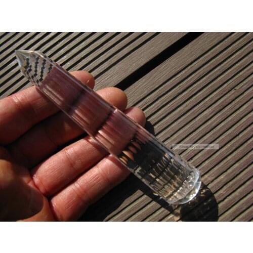 225g ROUND BOTTOM 24 Sided VOGEL Style Clear Natural QUARTZ CRYSTAL POINT Healing