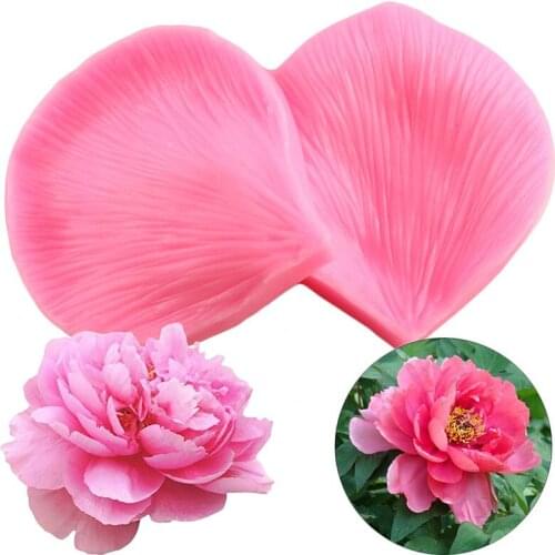 3D Two Petals Cupcake Topper Fondant Cake Decorating Tools Wedding Cake Border Silicone Mould Candy Resin Clay Chocolate Molds