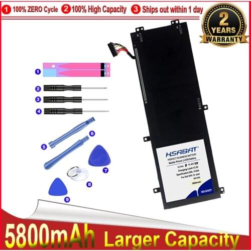 HSABAT 0 Cycle 5800mAh 62MJV M7R96 P56F RRCGW Battery for DELL XPS 15 9550 Precision 5510 XPS 15 9570 Accumulator
