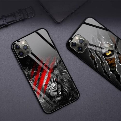 Liger Orangutan Animal Foundation Phone Case Glass For iPhone 12 Pro Max Mini 11 Pro XR XS MAX 8 X 7 6S 6 Plus SE 2020 case