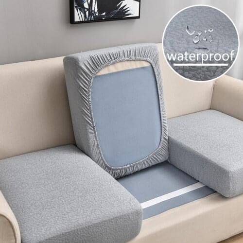 Thick Spandex Waterproof Funiture Protector Sofa Cushion Cover Corner Sofa Seat Slipcover Elastic Solid Color Couch Cover Room