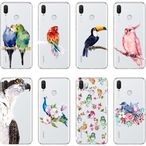 TPU Eagle Bird Flower Soft Back Cover For Huawei Nova Smart Lite 2017 Phone Case Silicone For Huawei Nova 2i 2 Lite Plus 3 3I 3E