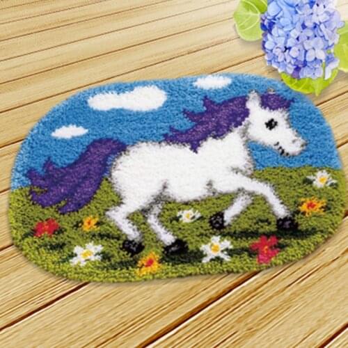 DIY Carpet Latch Hook Material Handmade Segment Embroidery Latch Hook Rug Kits Cartoon Animal Carpet Embroidery klink haak kleed