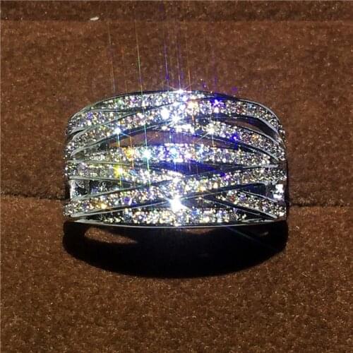 Lovers Round Finger ring 925 sterling silver Mirco Pave Cubic Zirconia Party Wedding Band Rings for women men