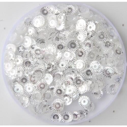 HOT!! 6000pcs/lot 60g 6mm Flower Round Flat Loose Sequin Paillette Sewing,Wedding Craft,Women Kids DIY Garment Accessory SFFF61