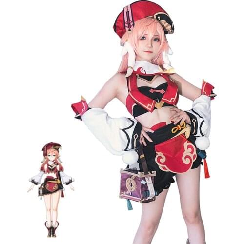 Game Genshin Impact YanFei Cosplay Costume Yan Fei Sexy Outfits with Hat Bag Halloween Carnival Suit For Women Custom Made