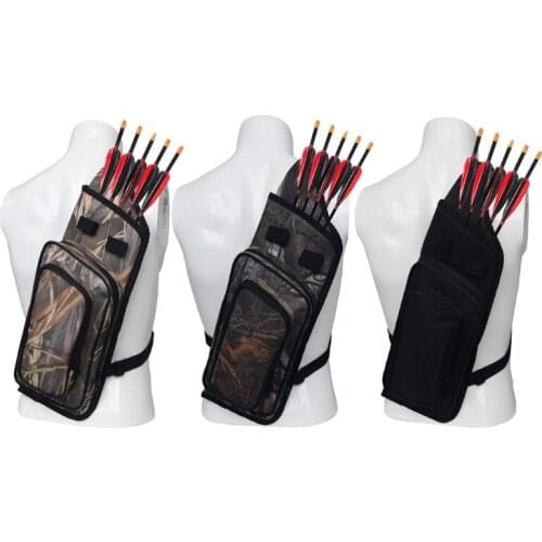 Arrow Quiver Adjustable Archery Bag Hunting Back Arrow Quiver Tube with Back Strap Archery Arrow Case Holder