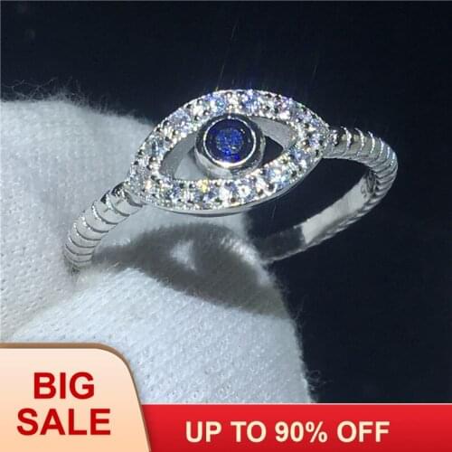 Classic Eye shape Finger ring 100% Soild Silver color Jewelry AAAAA Zircon cz Engagement wedding band rings for women