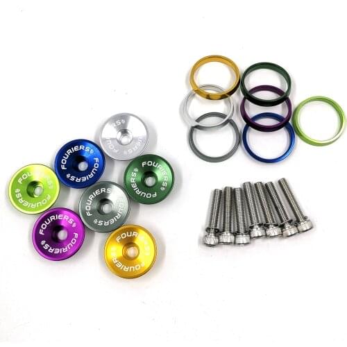 Fouriers Road Bicycle Stem Top Cap Headset Cover with Bolt Apply to 28.6mm 1 1/8" Front Fork Head Tube Cycling Headset Top Cap